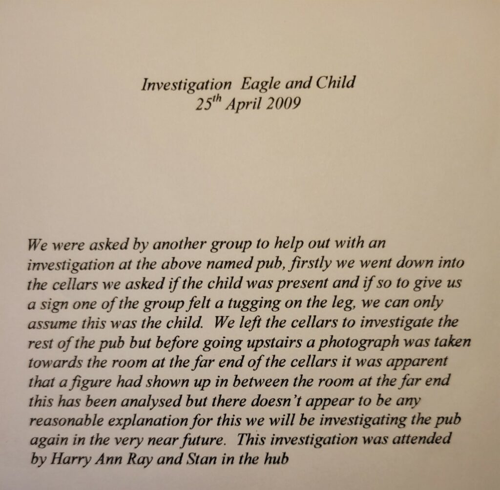 The Eagles Investigation Notes and Images Gallery